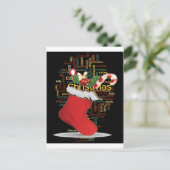 ホーホー!メリークリスマスの贈り物とお正月 シーズンポストカード (スタンド正面)