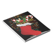 ホーホー!メリークリスマスの贈り物とお正月 ノートパッド (アングル)