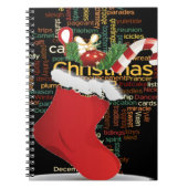 ホーホー!メリークリスマスの贈り物とお正月 ノートブック (正面)