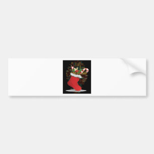 ホーホー!メリークリスマスの贈り物とお正月 バンパーステッカー