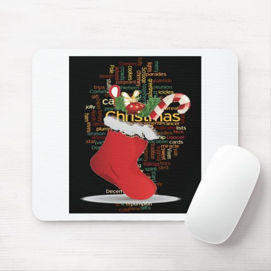 ホーホー!メリークリスマスの贈り物とお正月 マウスパッド (マウス)