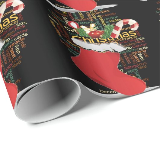 ホーホー!メリークリスマスの贈り物とお正月 ラッピングペーパー (ロールコーナー)