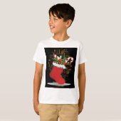 ホーホー!メリークリスマスの贈り物とお正月 Tシャツ (正面フル)