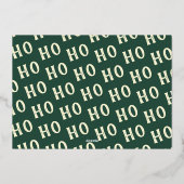 ホーホー |モダンタイポグラフィのクリスマス実在写真 箔シーズンカード (裏面)