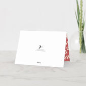 ホーホー |モダンタイポグラフィのクリスマス実在写真 箔シーズンカード (裏面)