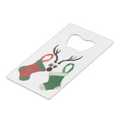 ホーホー！思いやりに満ちた素敵なクリスマスの日を過ごす クレジットカード栓抜き (正面アングル)