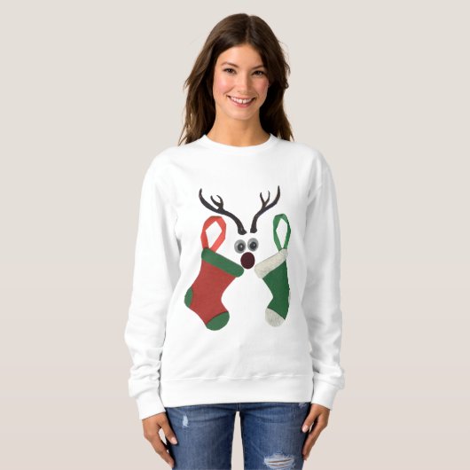 ホーホー!思いやりに満ちた素敵なクリスマスの日を過ごす スウェットシャツ (正面フル)