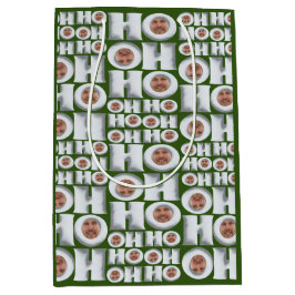 ホーホー!私からのギフト!顔ラッピング紙 ミディアムペーパーバッグ