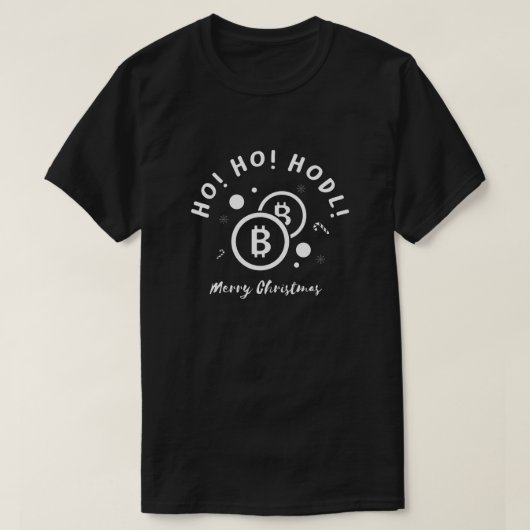 ホーホー – Bitcoin Santa Cryptoクリスマス Tシャツ (デザイン正面)