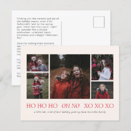 ホーホーHO XO XO XO Belated Holidayポストカード シーズンポストカード