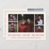 ホーホーHO XO XO XO Belated Holiday Photo Card シーズンカード (正面/裏面)