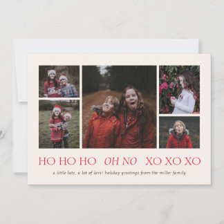 ホーホーHO XO XO XO Belated Holiday Photo Card シーズンカード