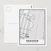 ホーボーケンの地図 ポストカード (正面/裏面)