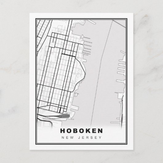 ホーボーケンの地図 ポストカード (正面)