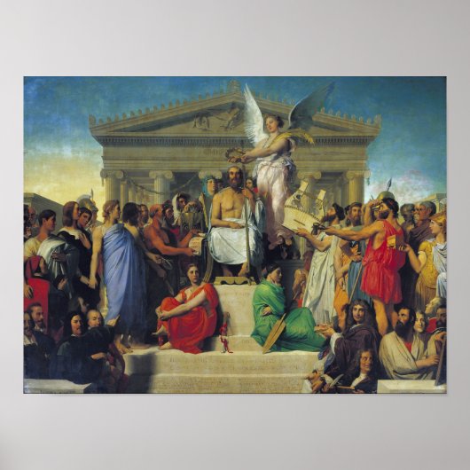 ホーマーのアポテアシス， 1827 ポスター (正面)