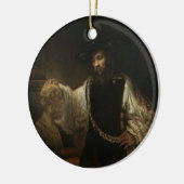 ホーマーのバストを持つアリストテレス(384-322紀元前に) セラミックオーナメント (左)