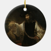 ホーマーのバストを持つアリストテレス(384-322紀元前に) セラミックオーナメント (裏面)