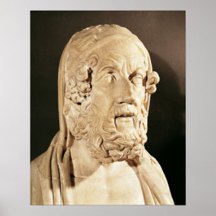 ホーマーの古代ギリシャ文化の期間のバスト ポスター