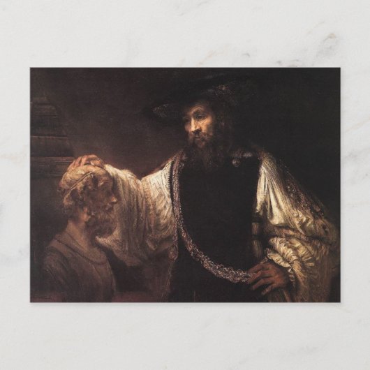 ホーマーの胸像を持つアリストテレス ポストカード (正面)