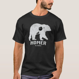 ホーマーアラスカベアーサミナワイルドアラスカングリーウォー Tシャツ