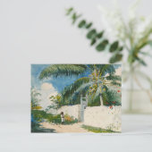ホーマーガーデンナッソーヴィンテージトロピカルウォーター色 ポストカード (スタンド正面)
