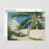 ホーマーガーデンナッソーヴィンテージトロピカルウォーター色 ポストカード (正面/裏面)