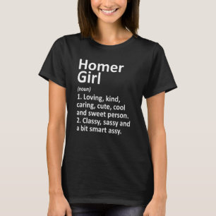 ホーマーガールアクアラスカシティーおもしろいホームルーツ Tシャツ