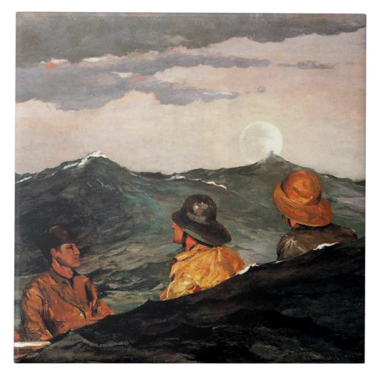 ホーマーキスをする – 月 タイル (正面)