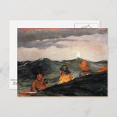 ホーマーキスをする – 月 ポストカード (正面/裏面)