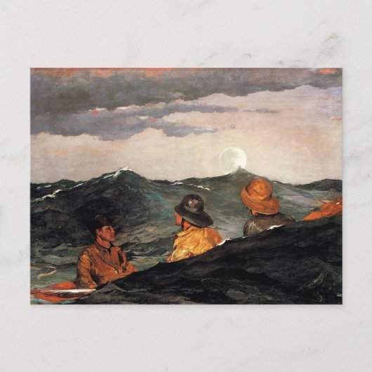 ホーマーキスをする – 月 ポストカード (正面)