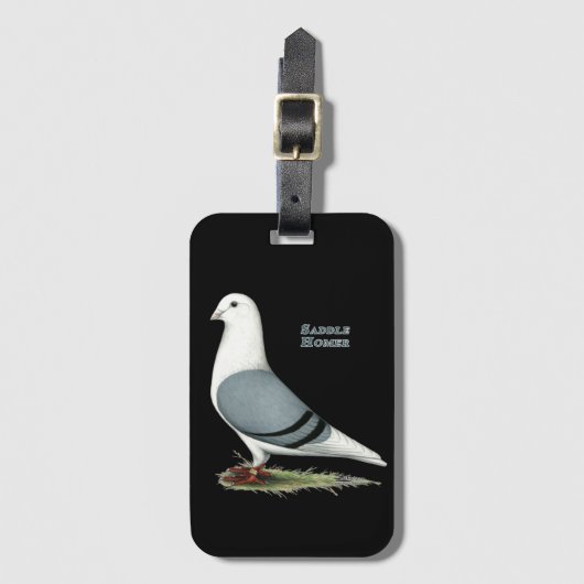 ホーマーブルーサドル ラゲッジタグ (正面縦)