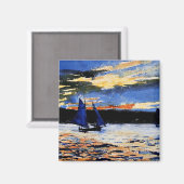 ホーマー – グロスターサンセットポストカード マグネット (正面/裏面)