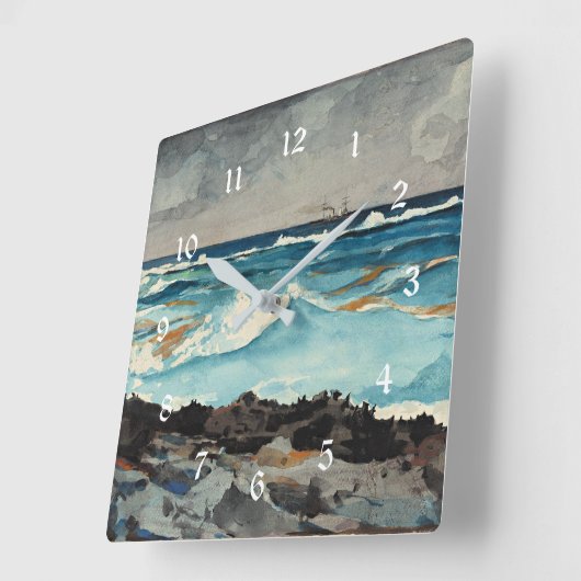 ホーマー – ショア&サーフ,ナッソー スクエア壁時計 (傾斜)