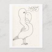 ホーマー・シンプソンの頭を持つ鳥 ポストカード (正面)