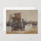 ホーマー・フィッシャーフォークオンザビーチアットクレラーコーツ ポストカード (正面/裏面)