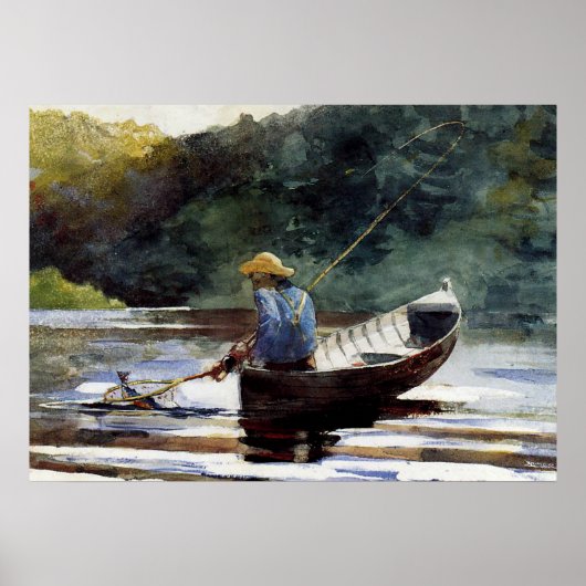 ホーマー – ボーイ魚釣り ポスター (正面)