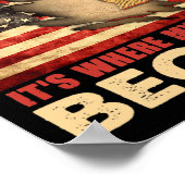 ホーマー・ミシガン州旗7月4日 ポスター (角)