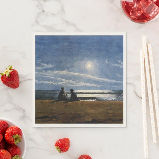 ホーマー – ムーンライ素晴らしン絵画ト、アート スタンダードランチョンナプキン (インサイチュ)