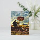 ホーマー:白い山々でスケッチするアーティスト ポストカード (スタンド正面)