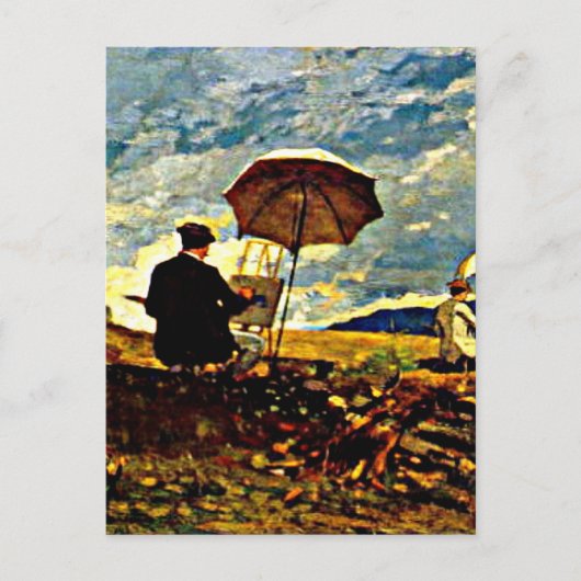 ホーマー:白い山々でスケッチするアーティスト ポストカード (正面)