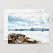 ホーマー – 1880年代のグロスターで帆船絵を描船 ポストカード (正面/裏面)