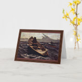 ホーマーWinslow著霧の警告(霧の警告) カード (黄色い花)