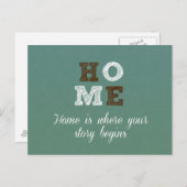 ホームあなたの物語が始まる引用文 ポストカード (正面/裏面)