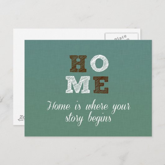 ホームあなたの物語が始まる引用文 ポストカード (正面/裏面)