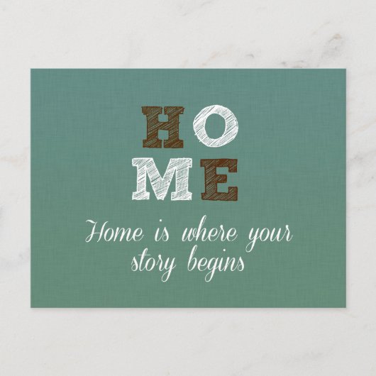 ホームあなたの物語が始まる引用文 ポストカード (正面)