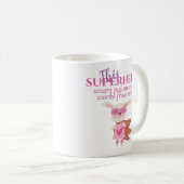 ホームおもしろいから働くスーパーヒーローはパジャマを着る コーヒーマグカップ (正面右)