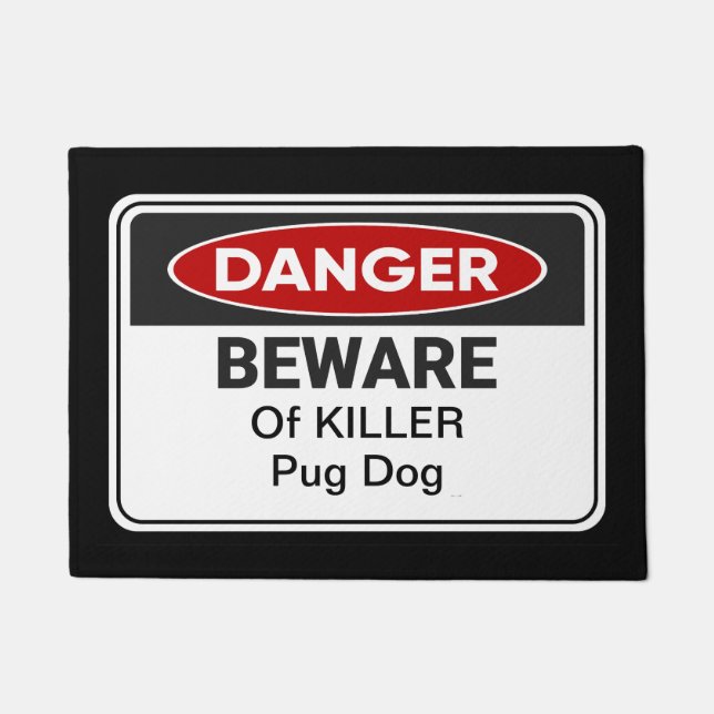 ホームおもしろいパグドッグホームウェルカムマット ドアマット (正面)