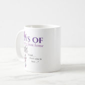 ホームおもしろい引用文で働くワインはここにある コーヒーマグカップ (正面左)