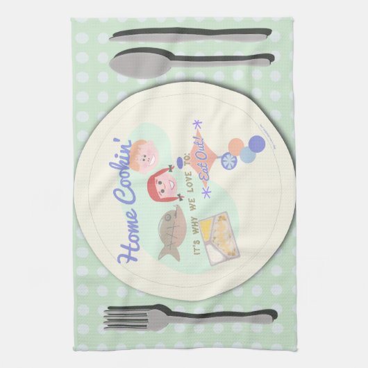 ホームおもしろい料理ことわざ キッチンタオル (縦)