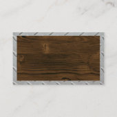 ホームおよびツール |木製グリッドパターン 名刺 (裏面)